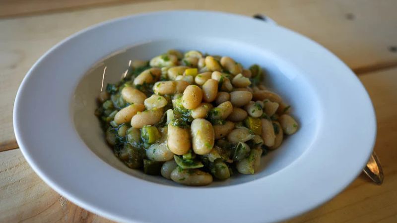 Discover the Delight of Marcella Beans with Green Garlic and Parsley Pistou